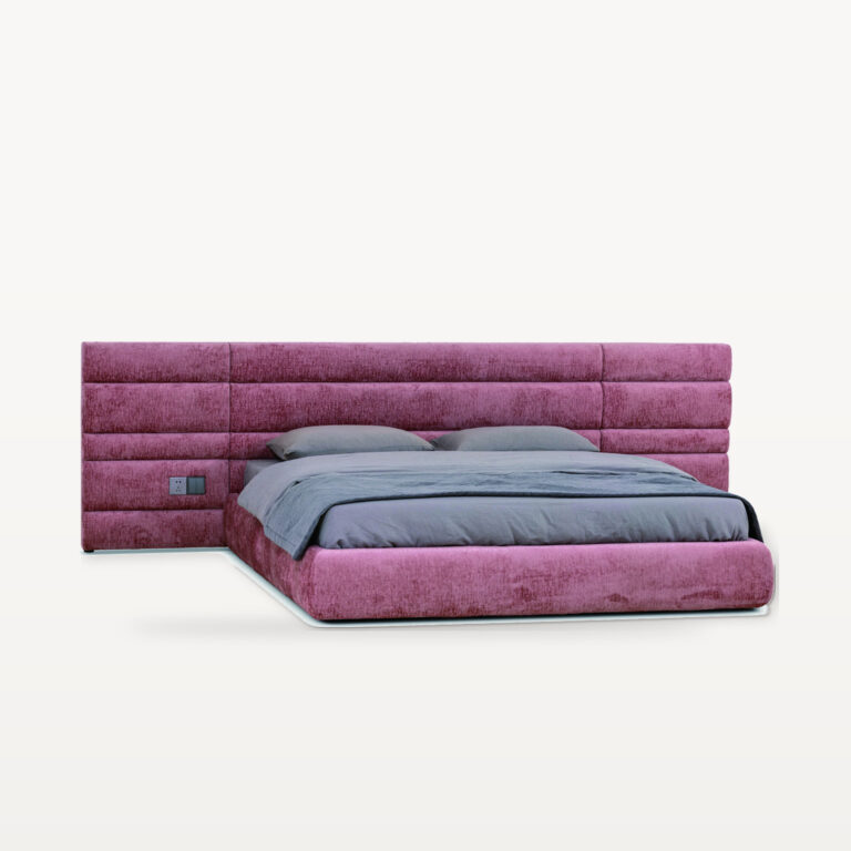 The Palette Retreat scene by KBH with the Audrey Bed, photographed in a bedroom
