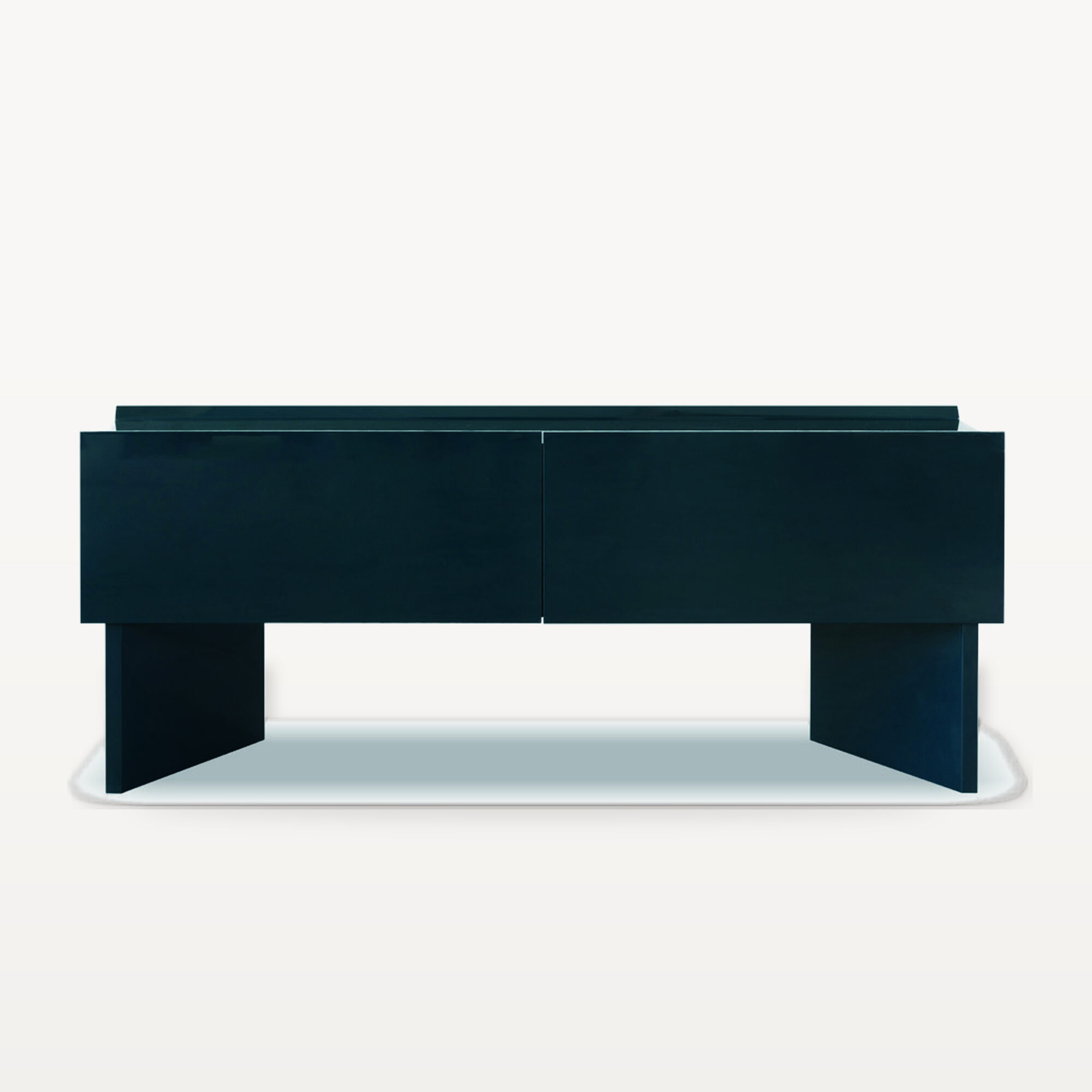 The Palette Retreat scene by KBH with the Turquoise Entry Cabinet, photographed in an entryway