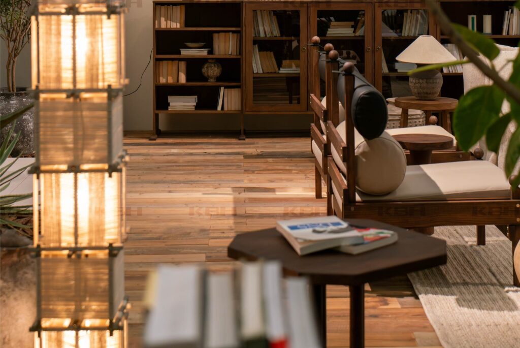 KBH Tofu Bookcase in a bedroom setting, view 2