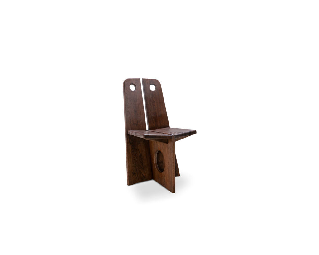 KBH Twin Panel Dining Chair in a grounded dark palette