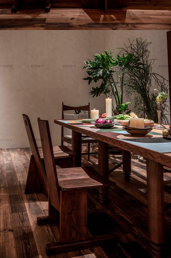 KBH Sleigh Dining Chair in a dining room setting, view 3