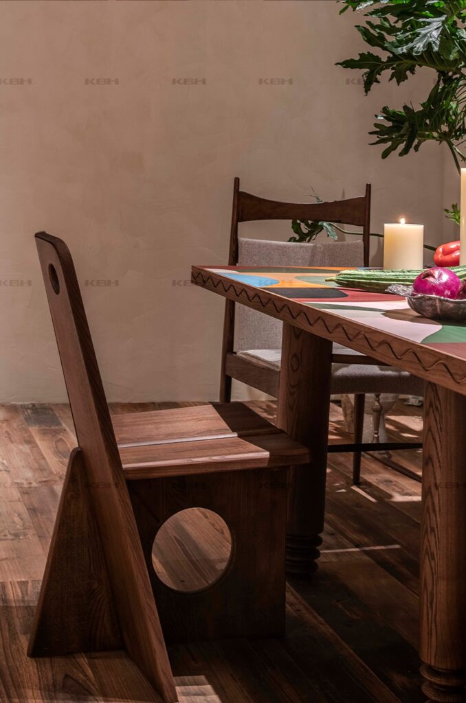 KBH Sleigh Dining Chair in a dining room setting, view 4