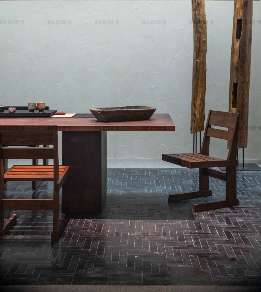 KBH Twin Peak Dining Table in a dining room setting, view 2