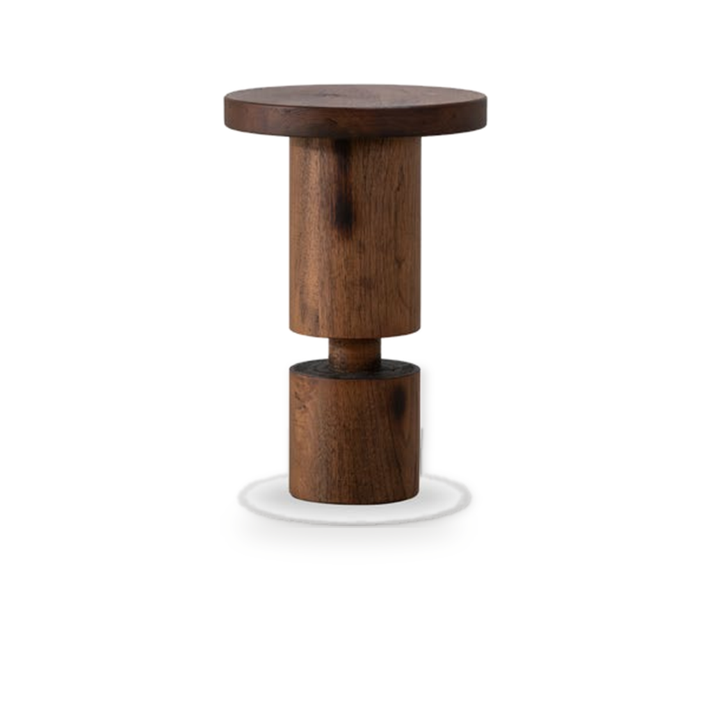 KBH Two-Section Corner Table in a grounded dark palette