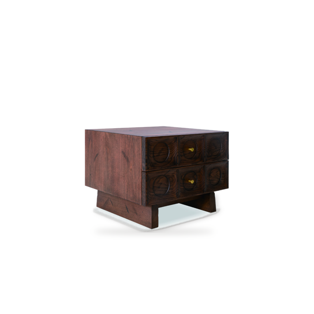 KBH Walnut Box Nightstand in a grounded dark palette, view 9