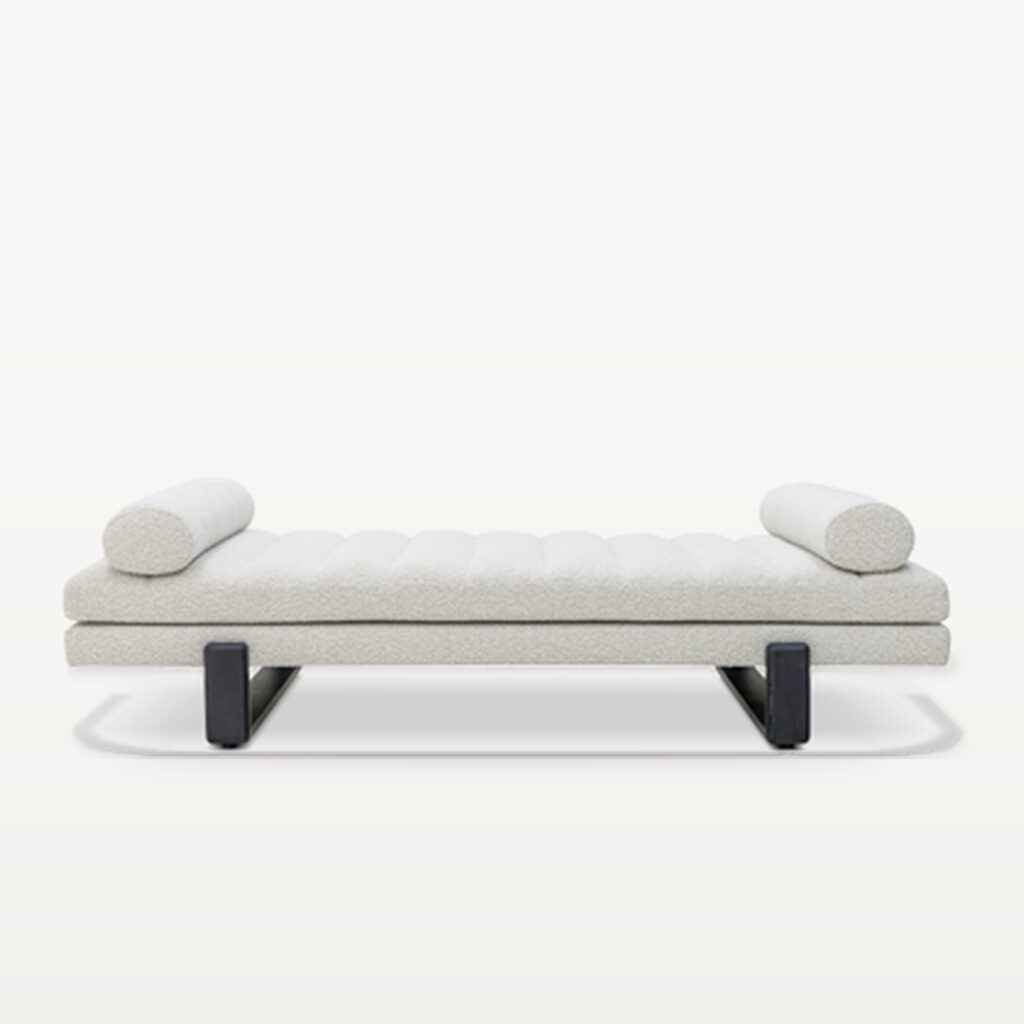 Warm Gathering scene by KBH with the Almond Daybed Chair in a living room (2)