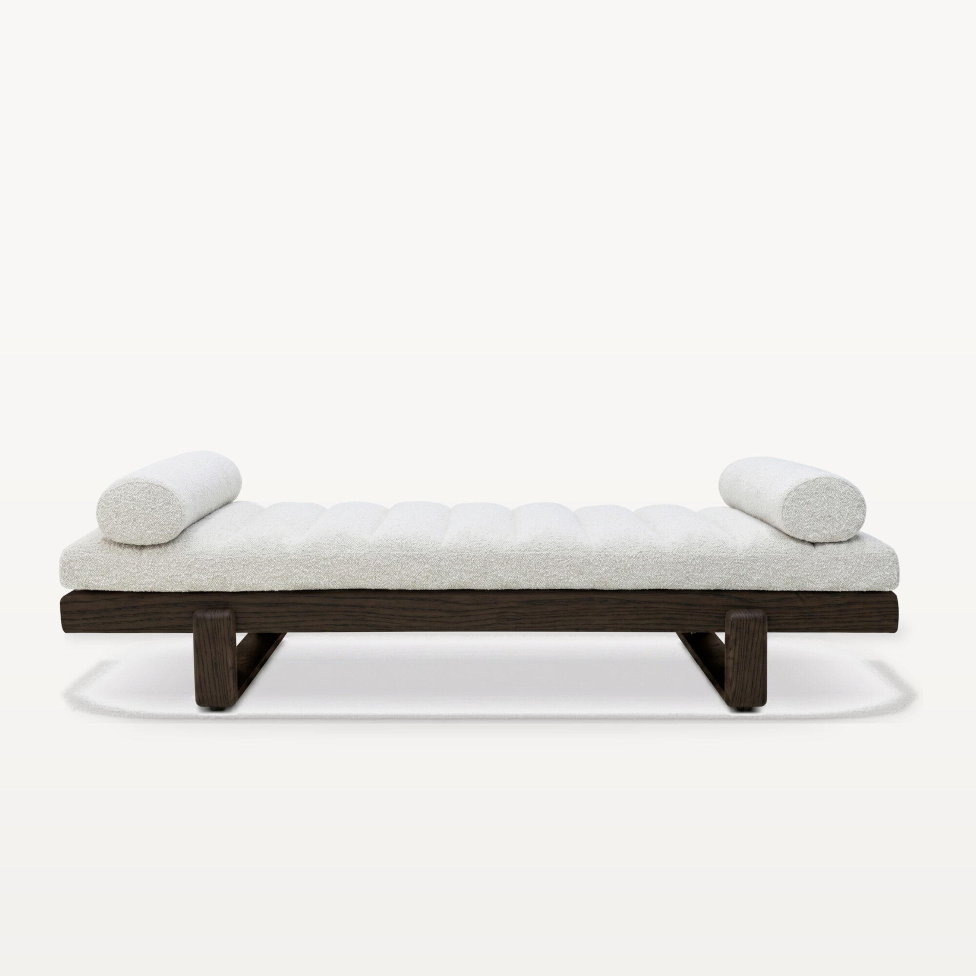 Warm Gathering scene by KBH with the Almond Daybed Chair, photographed in a living room