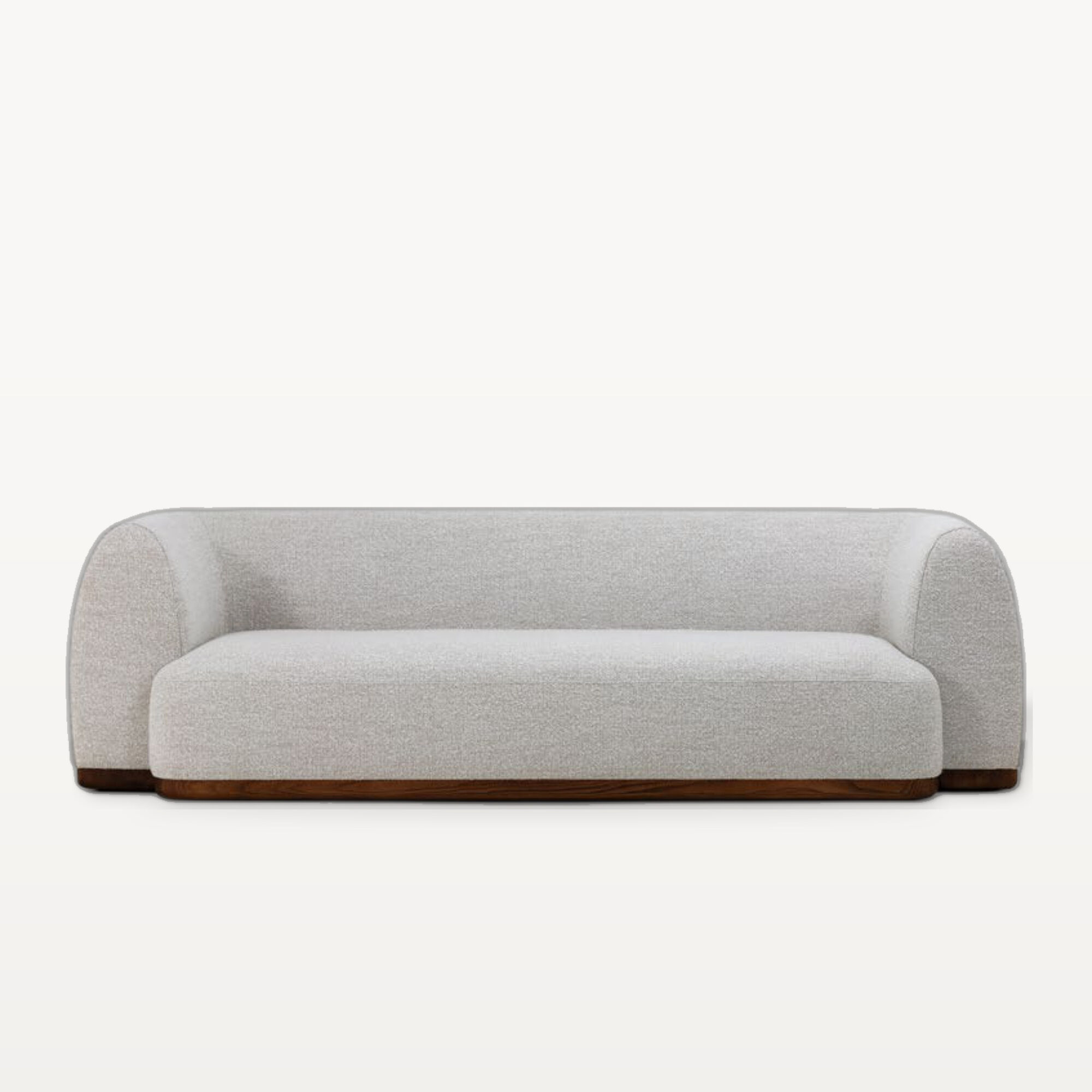 Warm Gathering scene by KBH with the Almond Sofa, photographed in a living room