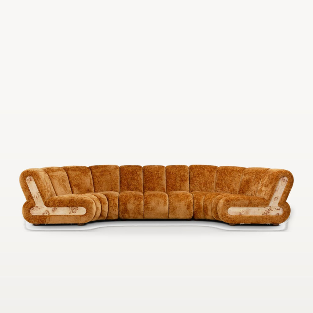 Warm Gathering scene by KBH with the Croissant Sofa in a living room (2)