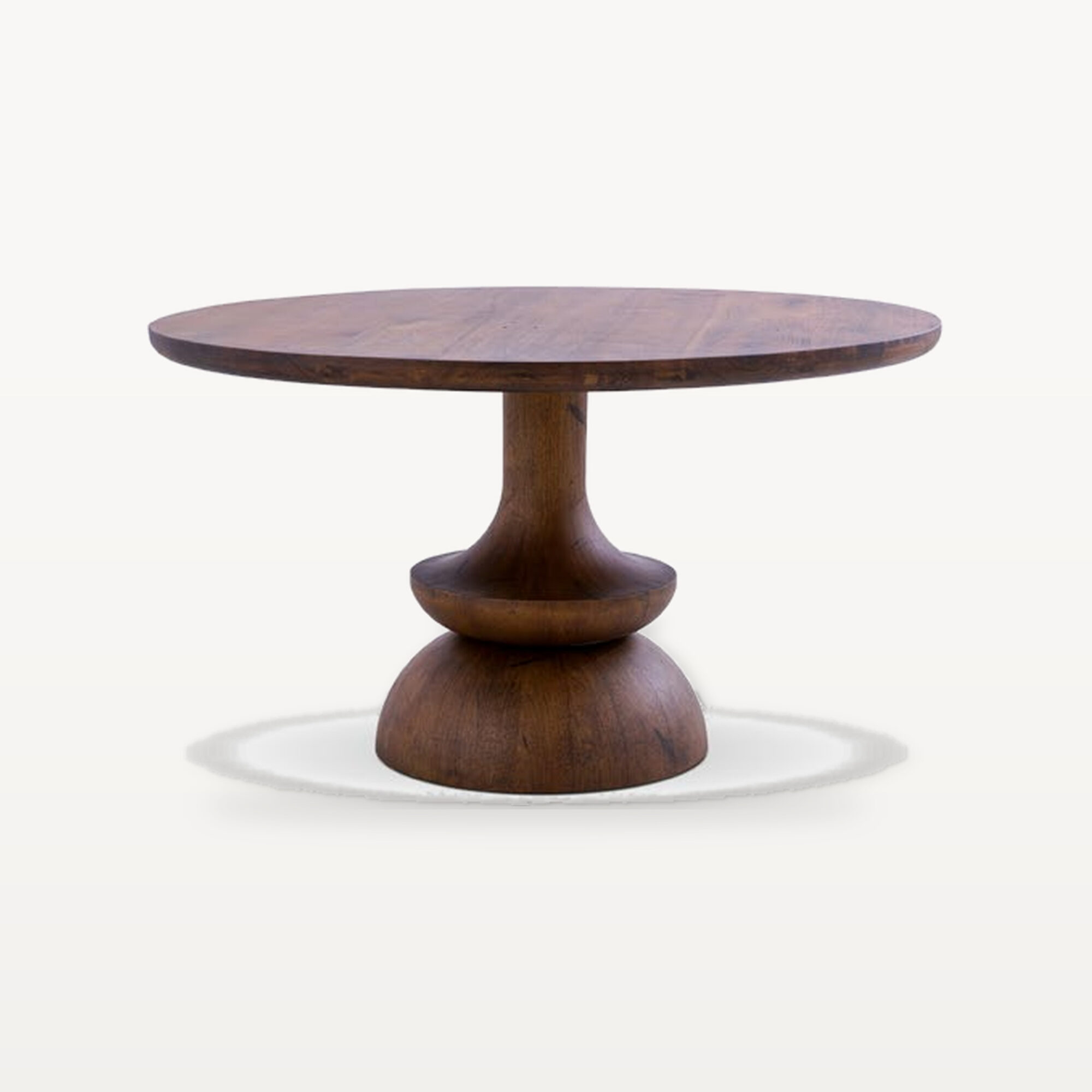 Warm Gathering scene by KBH with the Goblet Round Table, photographed in a dining room