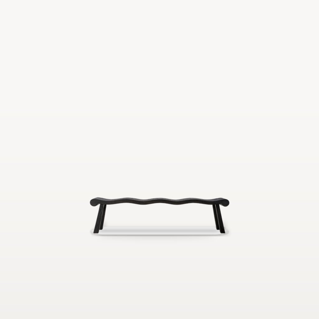 Warm Gathering scene by KBH with the Long Wave Stool in a bedroom (3)