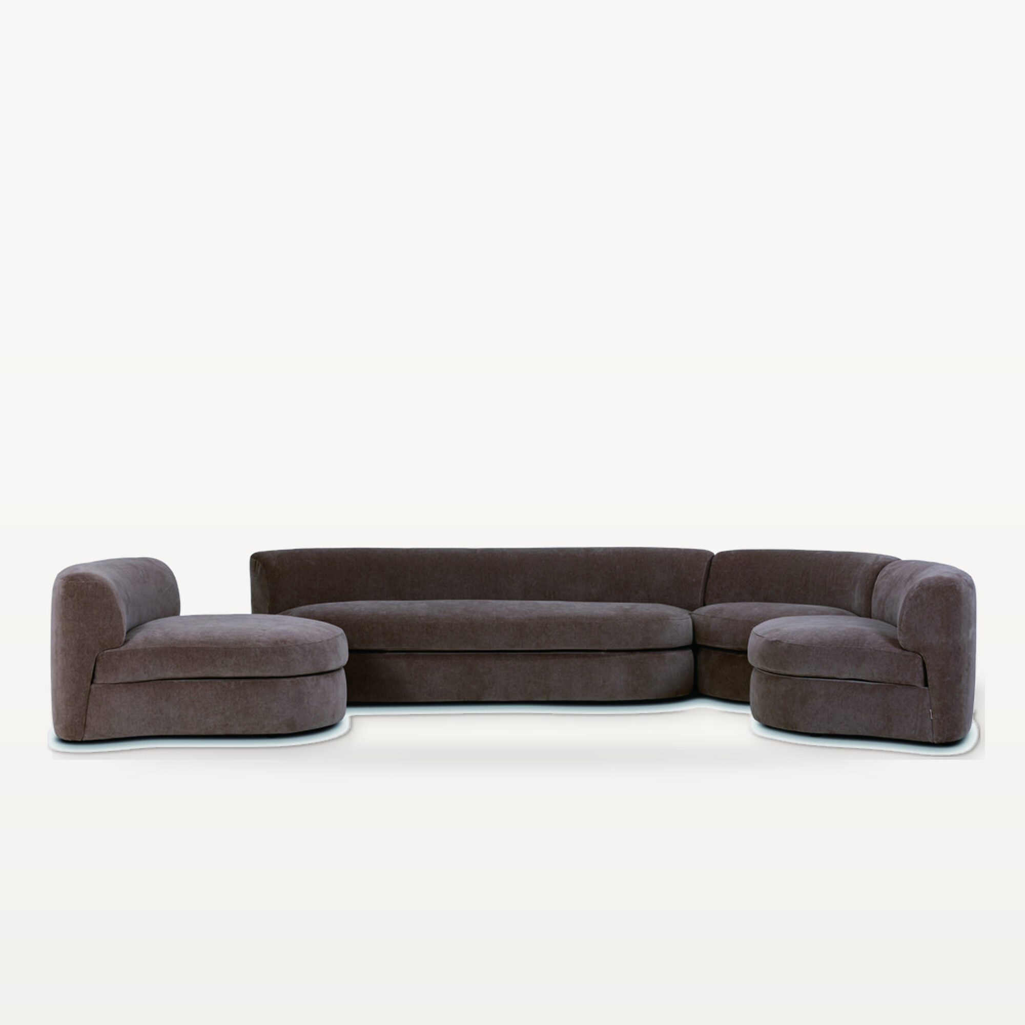 Warm Gathering scene by KBH with the Macaron Sofa, photographed in a living room