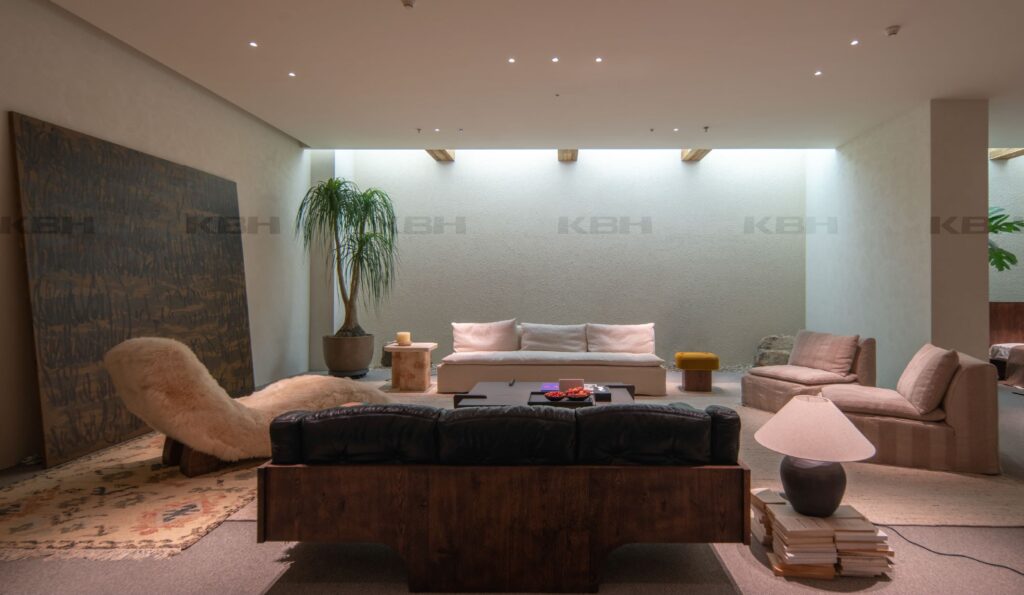KBH White Loaf Sofa in a living room setting